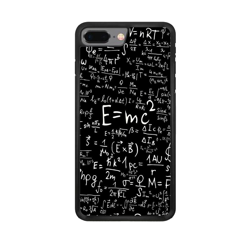 Matematic Pattern 001 iPhone 8 Plus Case-Rubber / Black (2D Case)-Xtracase