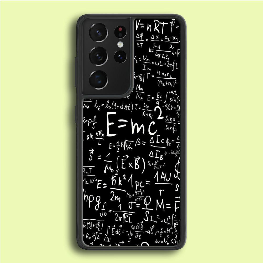 Matematic Pattern 001 Samsung Galaxy S25 Ultra Case-Rubber / White (2D Case)-Xtracase