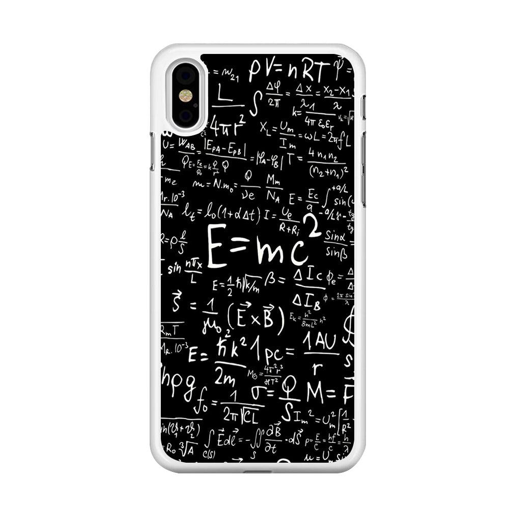 Matematic Pattern 001 iPhone X Case-Rubber / White (2D Case)-Xtracase