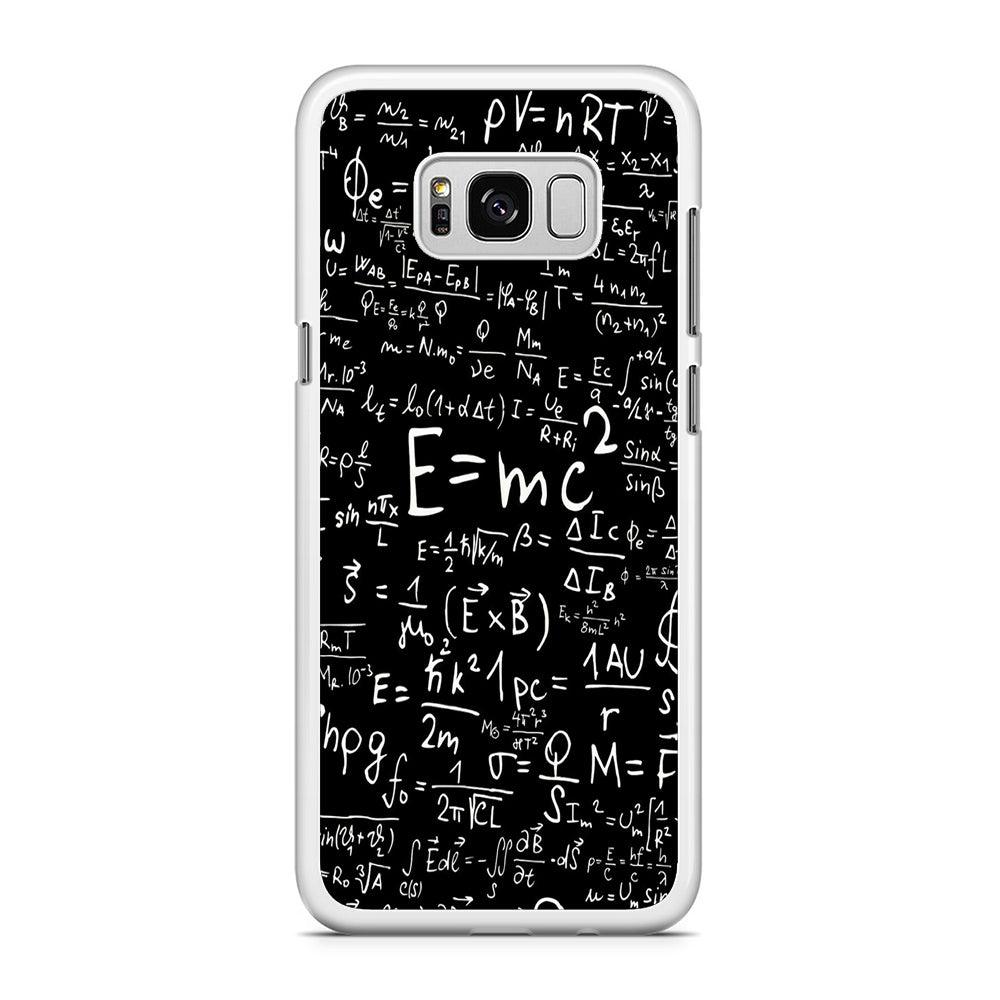 Matematic Pattern 001 Samsung Galaxy S8 Case-Rubber / White (2D Case)-Xtracase