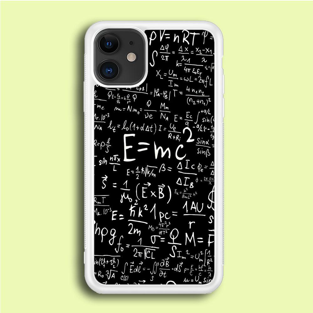 Matematic Pattern 001 iPhone 12 Case-Rubber / White (2D Case)-Xtracase