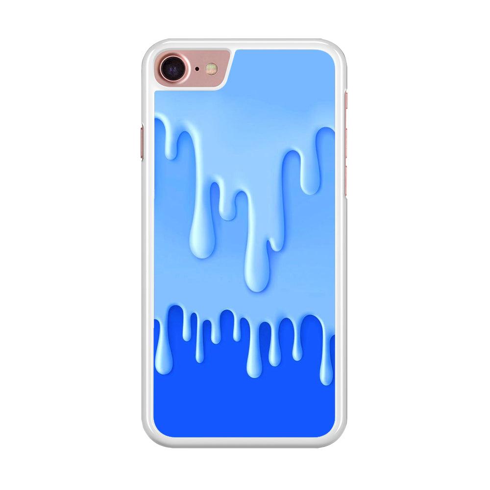 Melted Blue Cream iPhone 8 Case-Rubber / White (2D Case)-Xtracase