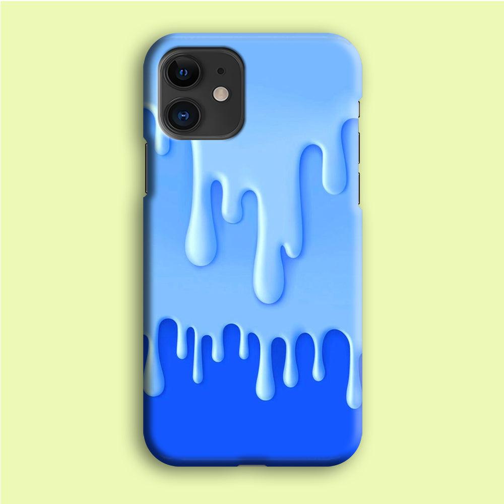 Melted Blue Cream iPhone 12 Mini Case-Plastic / Full Wrap (3D Case)-Xtracase
