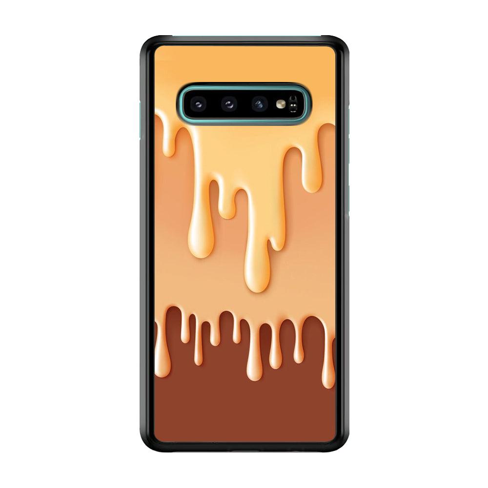 Melted Brown Cream Samsung Galaxy S10 Case-Plastic / Full Wrap (3D Case)-Xtracase