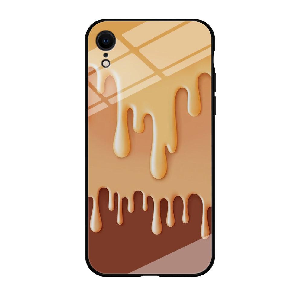 Melted Brown Cream iPhone XR Case-Tempered Glass Case-Xtracase