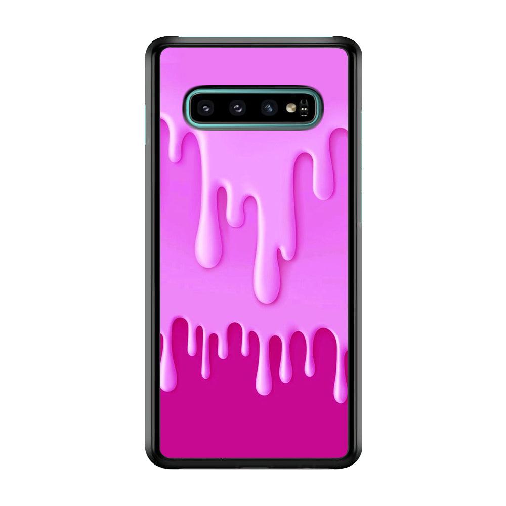 Melted Pink Cream Samsung Galaxy S10 Case-Plastic / Full Wrap (3D Case)-Xtracase