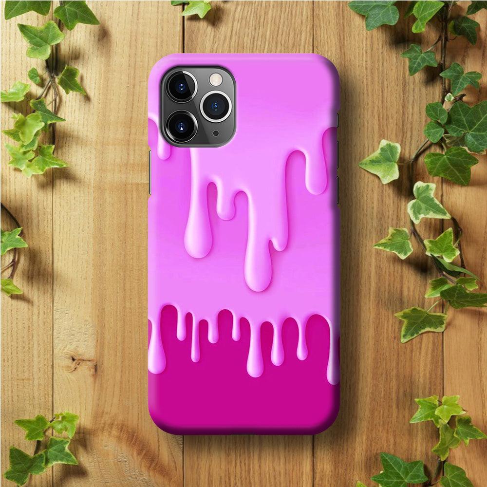 Melted Pink Cream iPhone 11 Pro Max Case-Plastic / Full Wrap (3D Case)-Xtracase