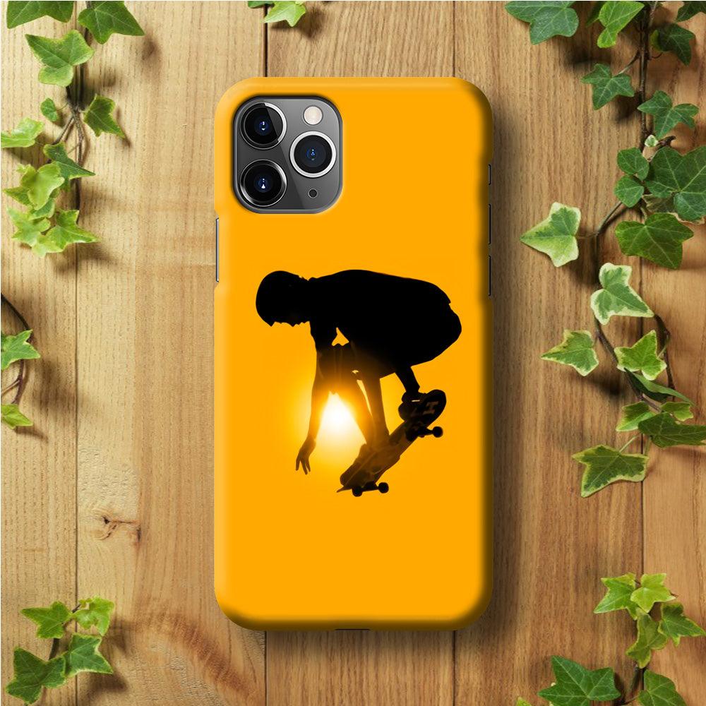 Men Play Skateboard iPhone 11 Pro Case-Plastic / Full Wrap (3D Case)-Xtracase