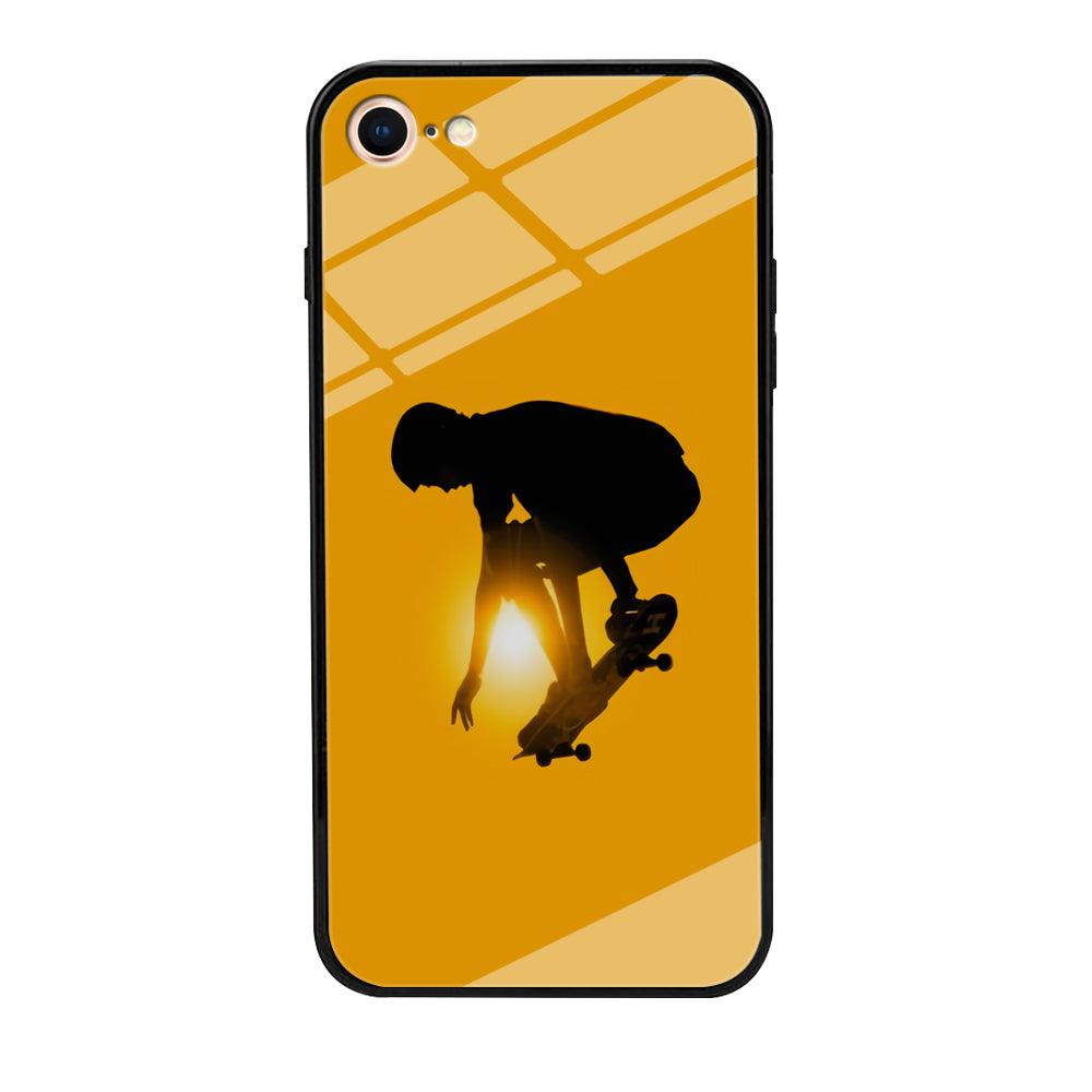Men Play Skateboard iPhone 7 Case-Tempered Glass Case-Xtracase