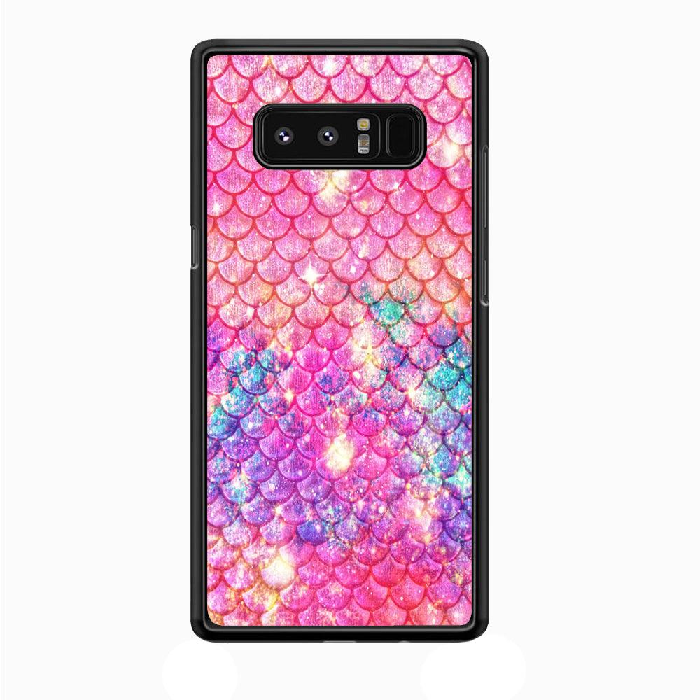 Mermaid Scale Pink Luxury Samsung Galaxy Note 8 Case-Plastic / Full Wrap (3D Case)-Xtracase
