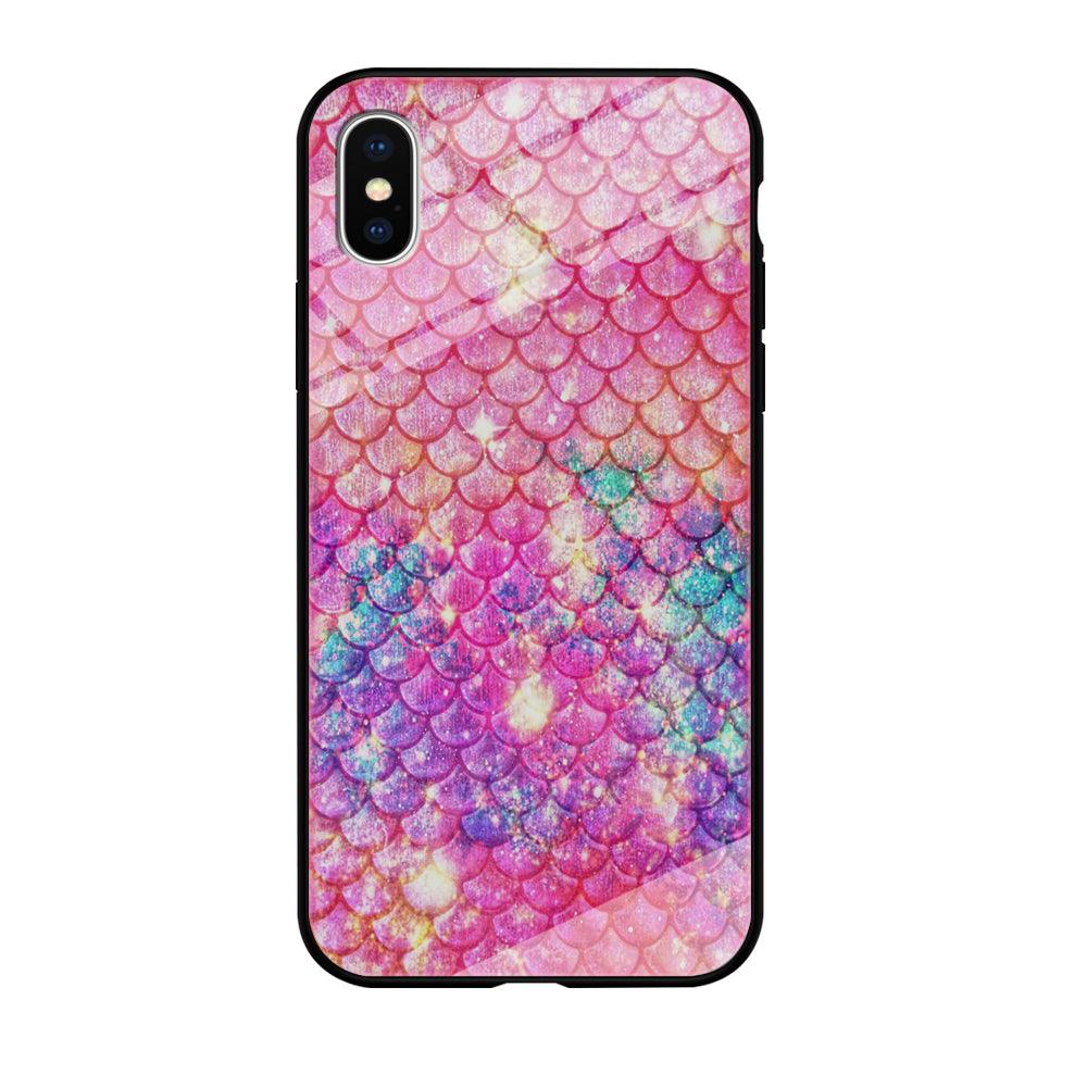 Mermaid Scale Pink Luxury iPhone Xs Max Case-Tempered Glass Case-Xtracase