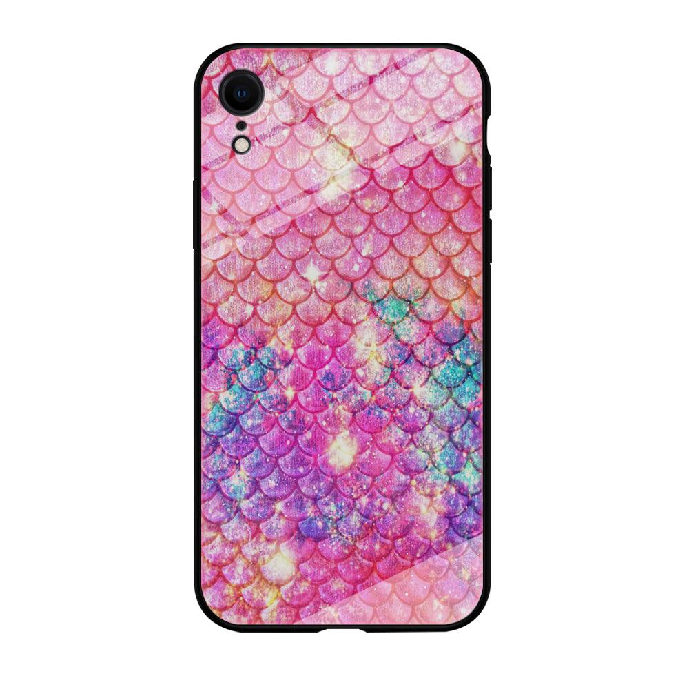 Mermaid Scale Pink Luxury iPhone XR Case-Tempered Glass Case-Xtracase