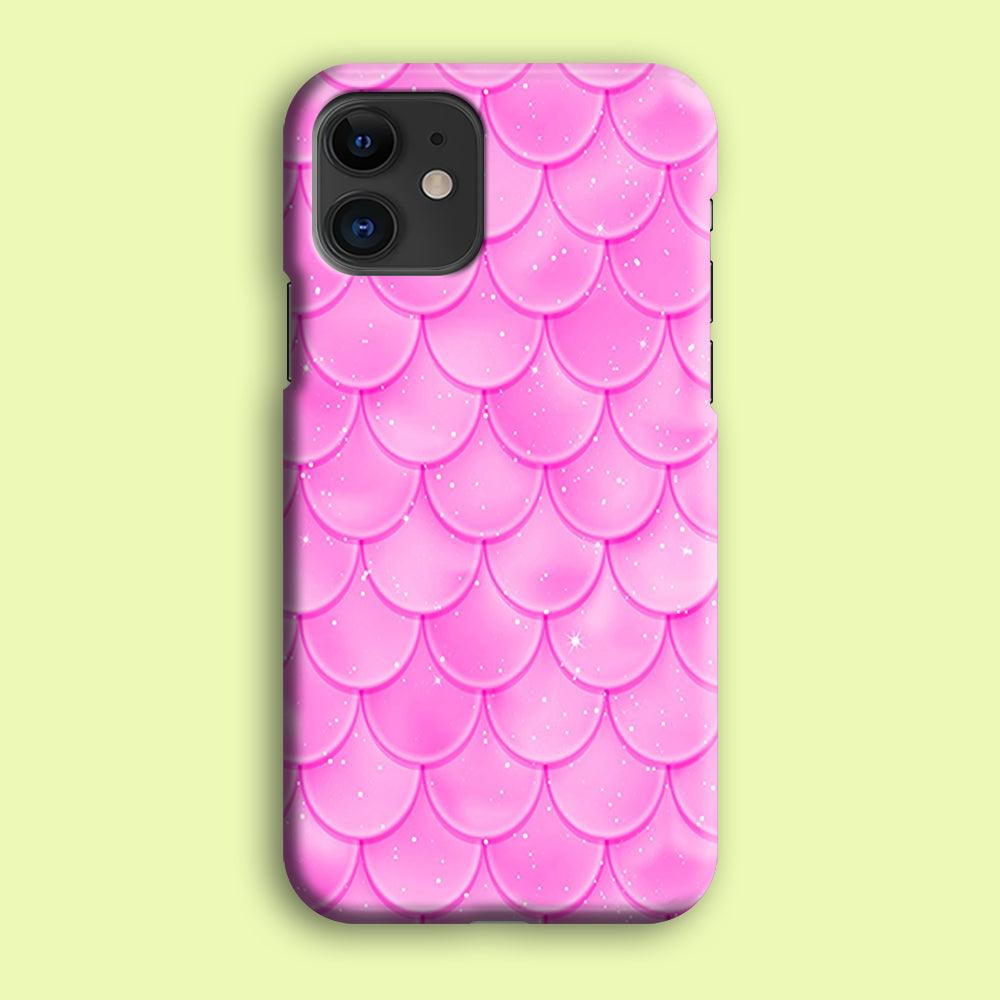 Mermaid Scale Pink Shining iPhone 12 Case-Plastic / Full Wrap (3D Case)-Xtracase