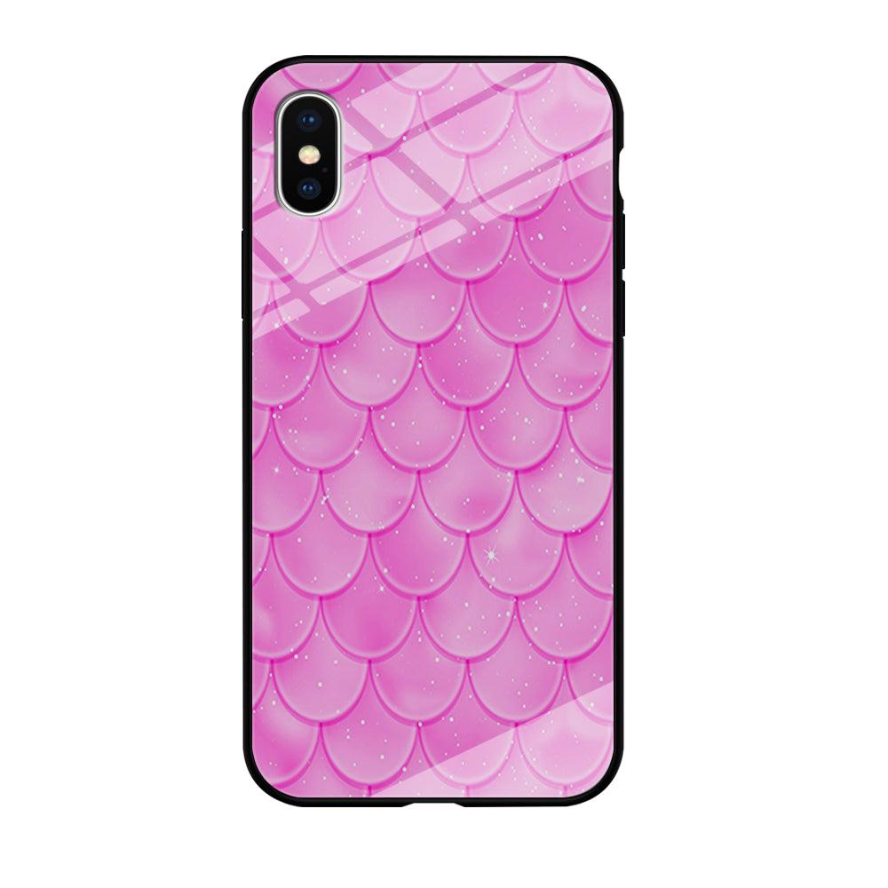 Mermaid Scale Pink Shining iPhone Xs Max Case-Tempered Glass Case-Xtracase
