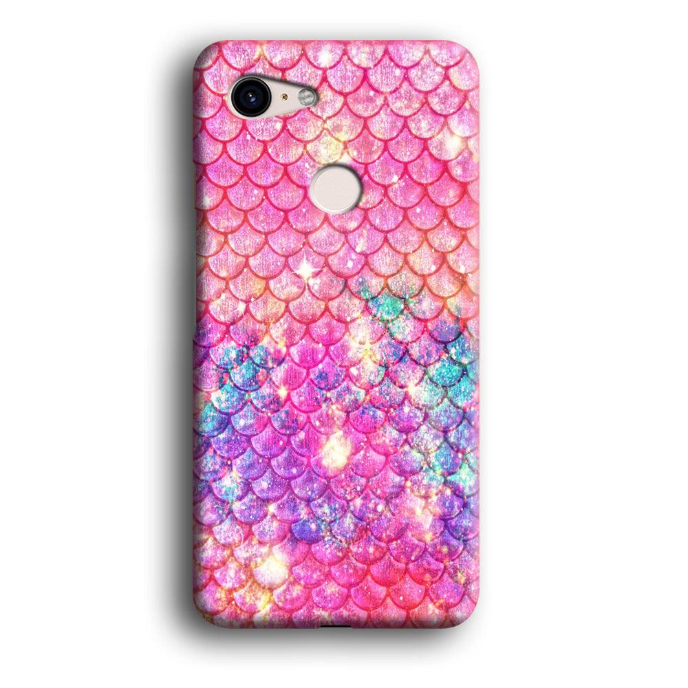 Mermaid Scale Pink Luxury Google Pixel 3 XL 3D Case-Xtracase