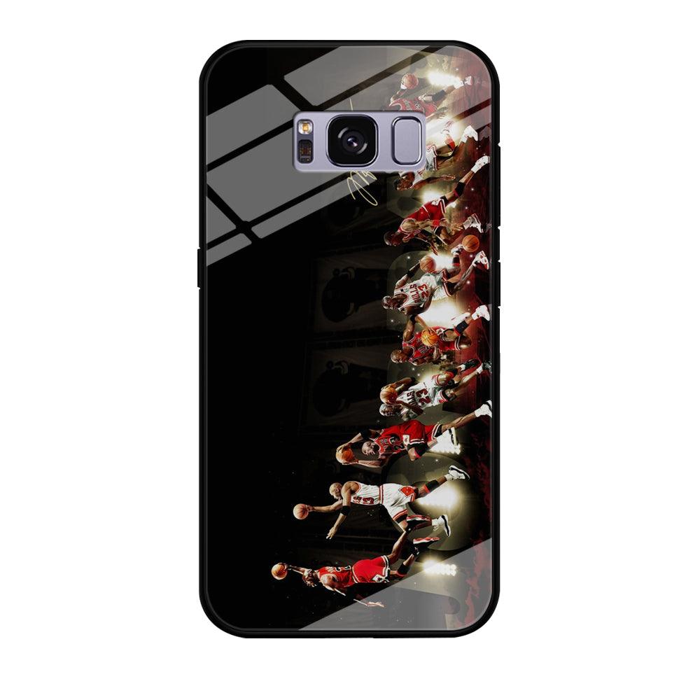 Michael Jordan Slam Dunk Samsung Galaxy S8 Case-Tempered Glass Case-Xtracase