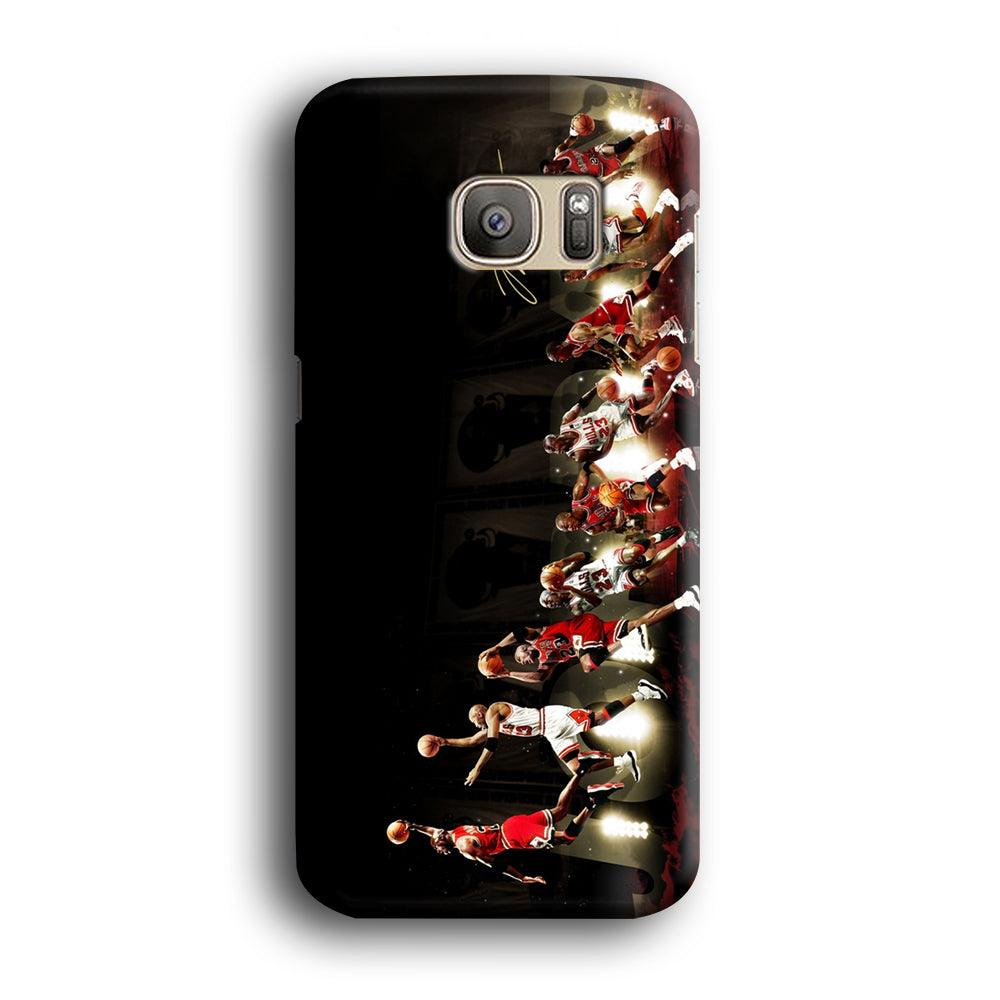 Michael Jordan Slam Dunk Samsung Galaxy S7 Edge 3D Case-Xtracase