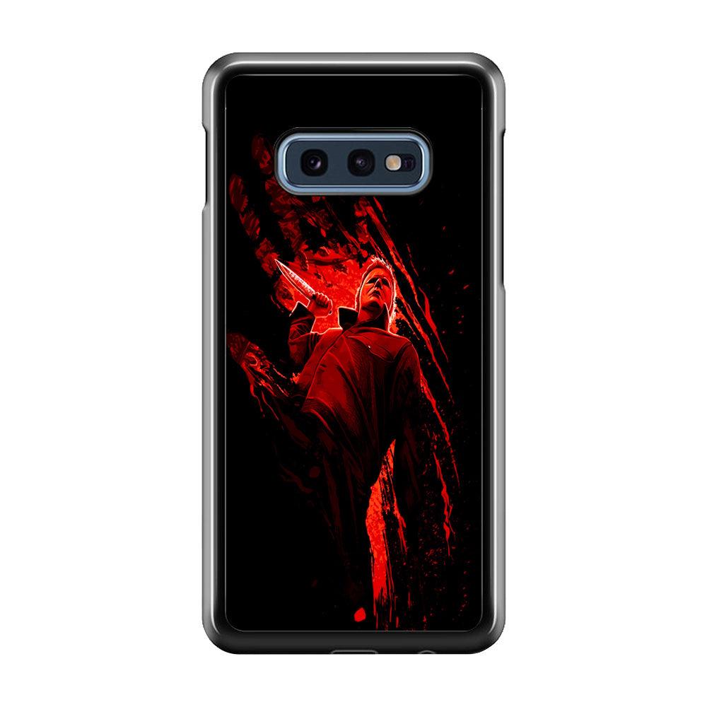 Michael Myers Blood Palm Samsung Galaxy S10E Case-Rubber / Black (2D Case)-Xtracase
