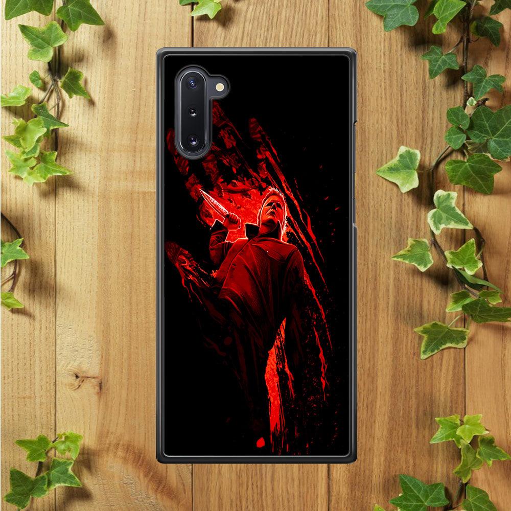 Michael Myers Blood Palm Samsung Galaxy Note 10 Case-Plastic / Full Wrap (3D Case)-Xtracase