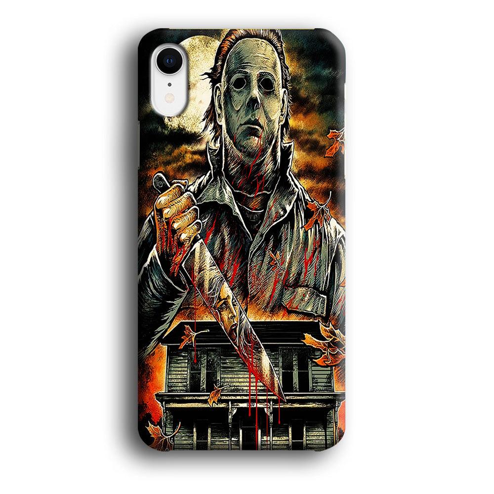 Michael Myers House iPhone XR Case-Plastic / Full Wrap (3D Case)-Xtracase
