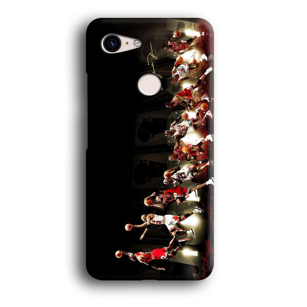 Michael Jordan Slam Dunk Google Pixel 3 XL 3D Case-Xtracase