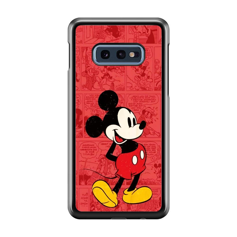 Mickey Mouse Comic Samsung Galaxy S10E Case-Rubber / Black (2D Case)-Xtracase