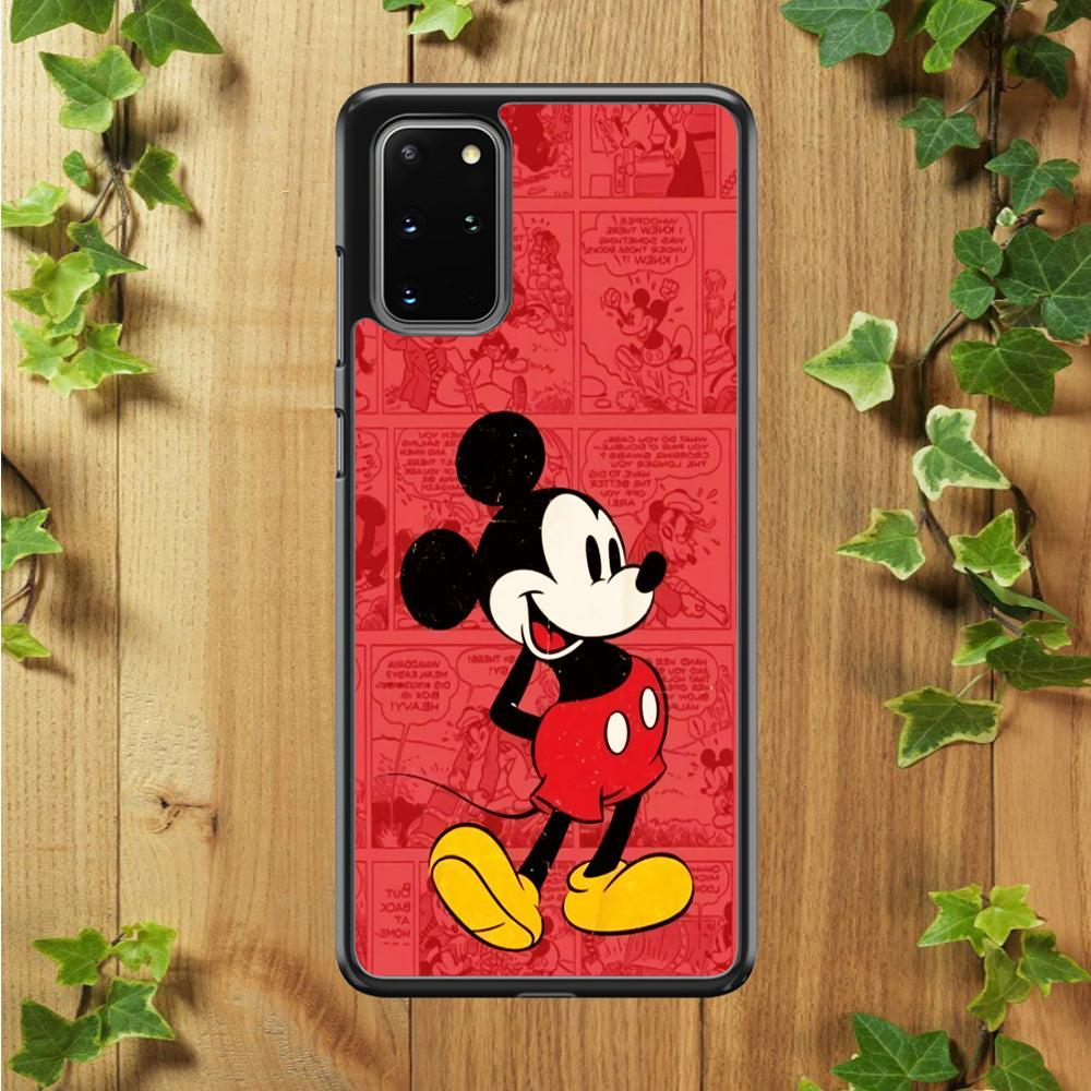 Mickey Mouse Comic Samsung Galaxy S20 Plus Case-Rubber / Black (2D Case)-Xtracase