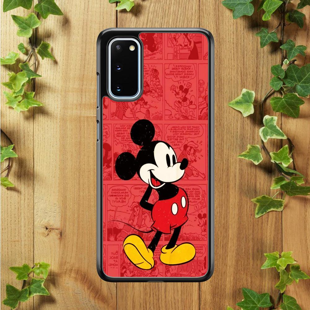 Mickey Mouse Comic Samsung Galaxy S20 Case-Rubber / White (2D Case)-Xtracase