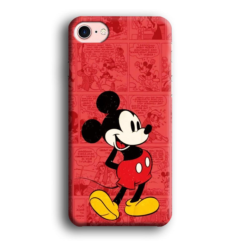 Mickey Mouse Comic iPhone 7 Case-Rubber / White (2D Case)-Xtracase