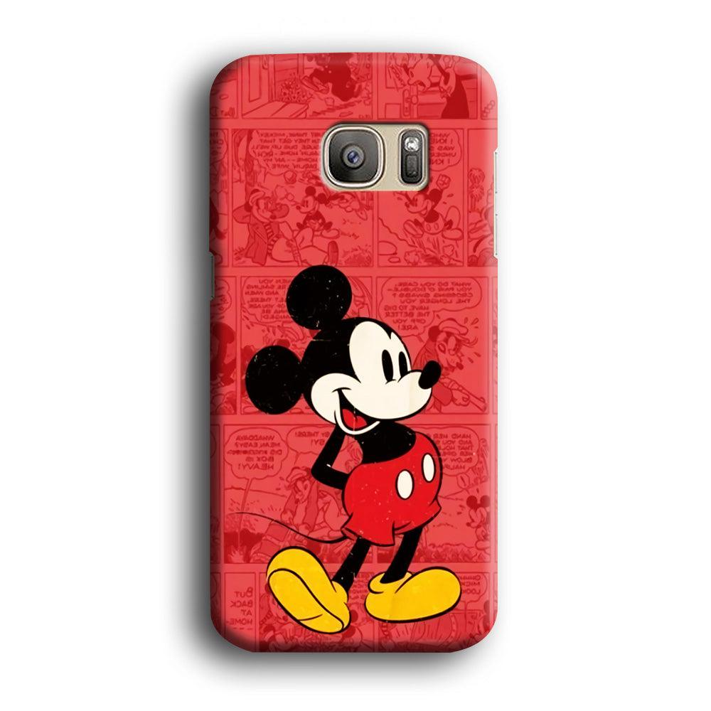 Mickey Mouse Comic Samsung Galaxy S7 Edge Case-Plastic / Full Wrap (3D Case)-Xtracase
