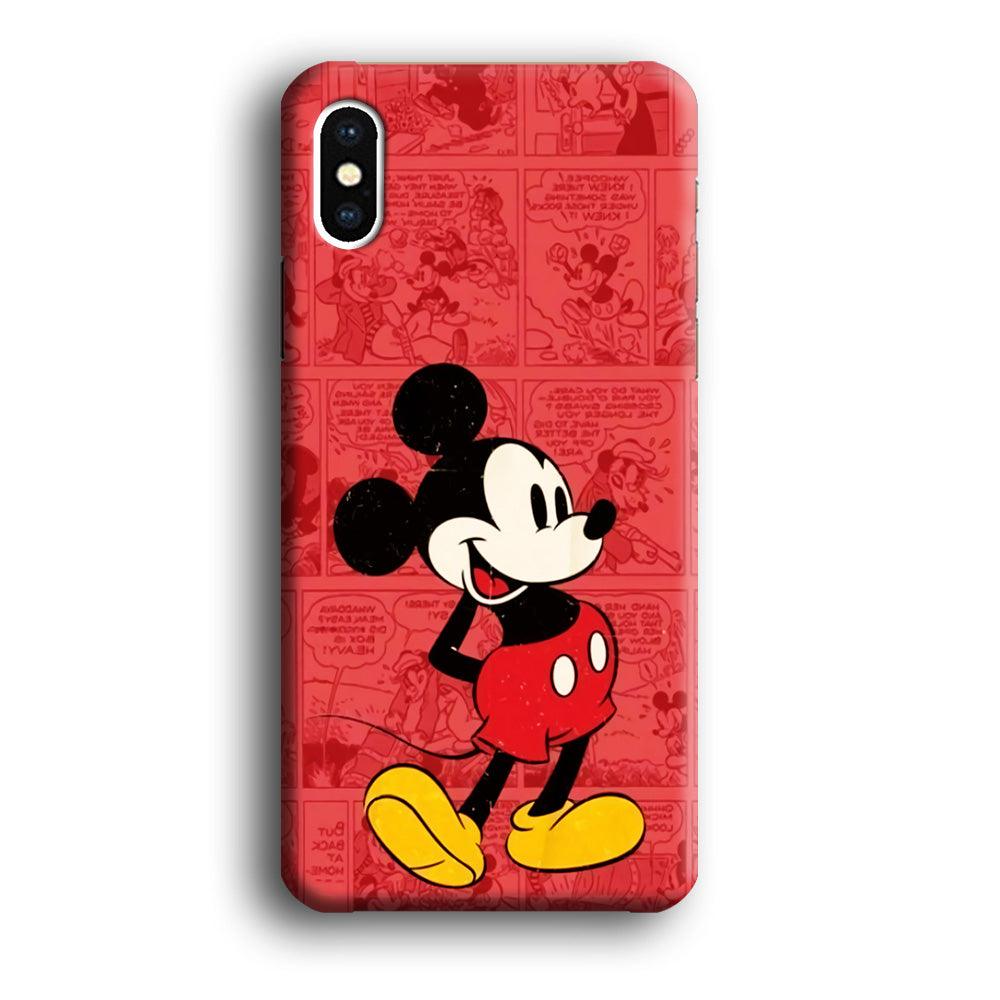 Mickey Mouse Comic iPhone Xs Max Case-Plastic / Full Wrap (3D Case)-Xtracase