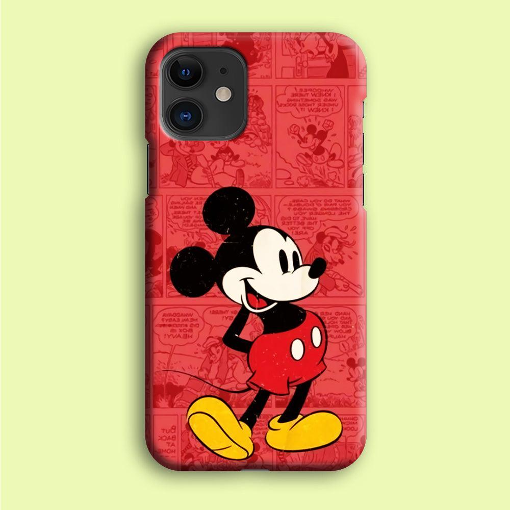 Mickey Mouse Comic iPhone 12 Mini Case-Plastic / Full Wrap (3D Case)-Xtracase