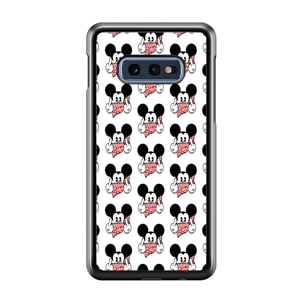 Mickey Mouse Face Doodle Samsung Galaxy S10E Case-Plastic / Full Wrap (3D Case)-Xtracase