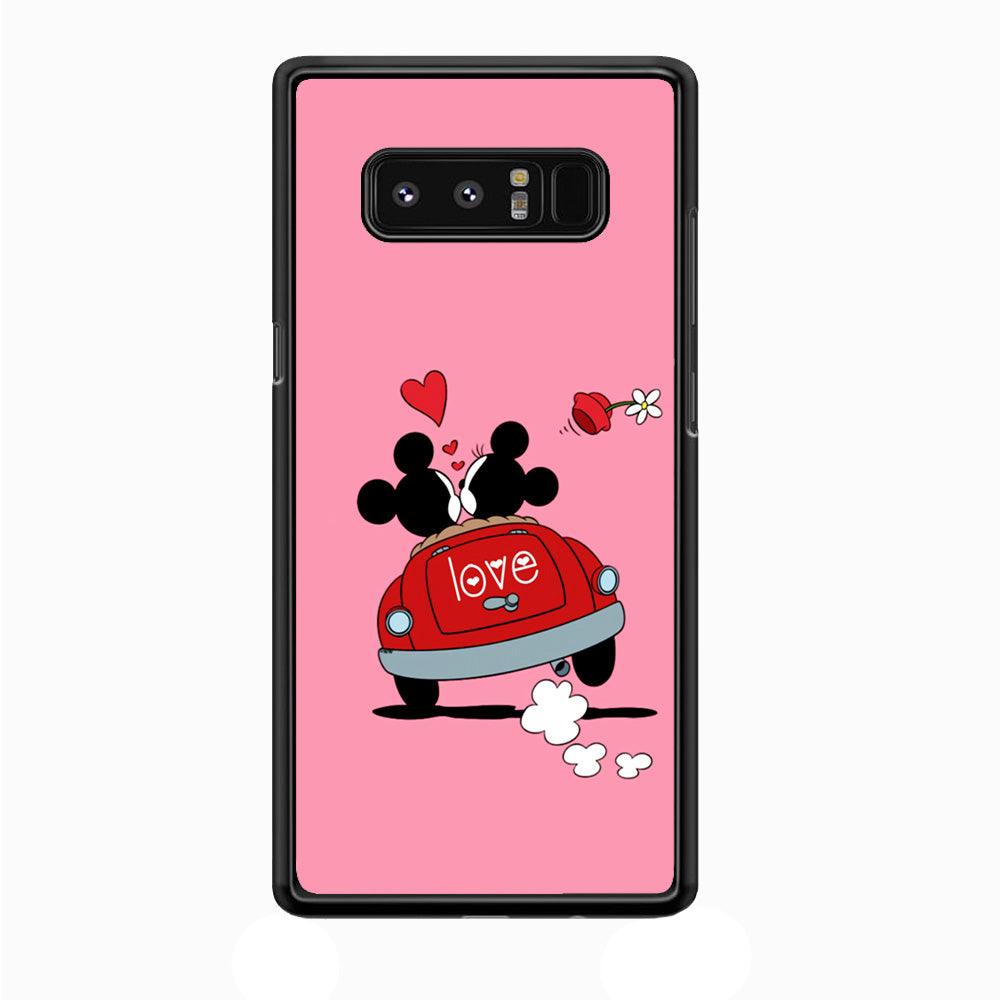 Mickey and Minnie Ride in The Car Samsung Galaxy Note 8 Case-Rubber / Black (2D Case)-Xtracase