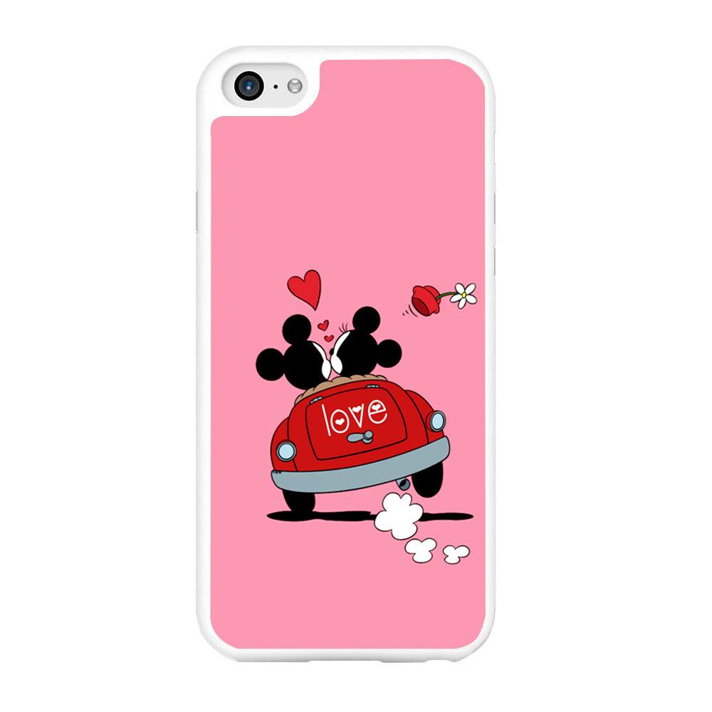Mickey and Minnie Ride in The Car iPhone 6 | 6s Case-Rubber / White (2D Case)-Xtracase
