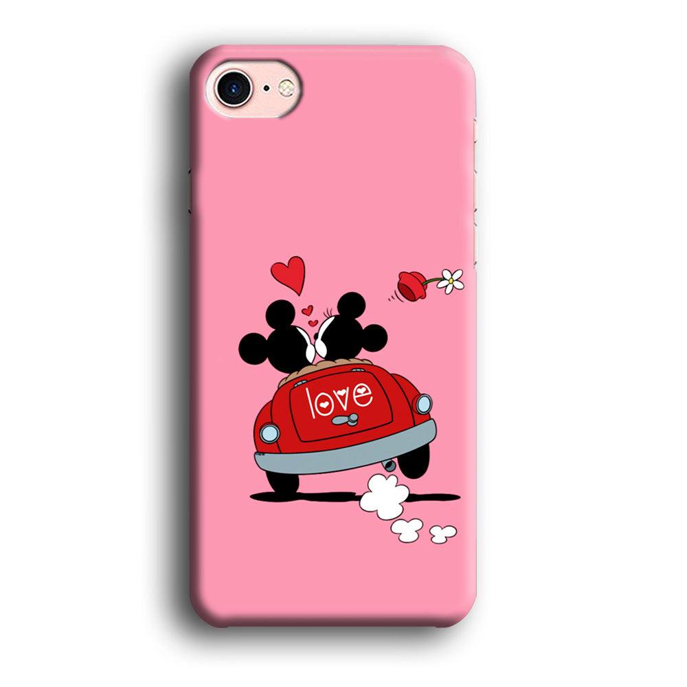 Mickey and Minnie Ride in The Car iPhone 7 Case-Plastic / Full Wrap (3D Case)-Xtracase