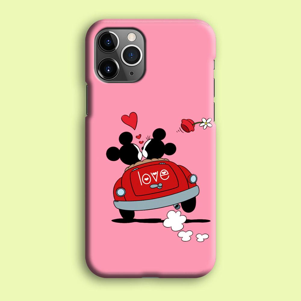Mickey and Minnie Ride in The Car iPhone 12 Pro Case-Plastic / Full Wrap (3D Case)-Xtracase