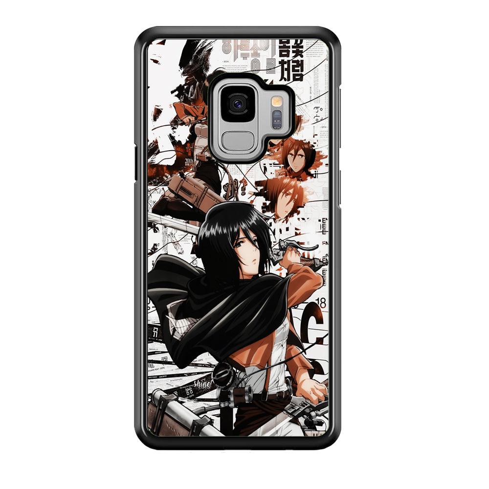 Mikasa Ackerman Shingeki no Kyojin Samsung Galaxy S9 Case-Plastic / Full Wrap (3D Case)-Xtracase