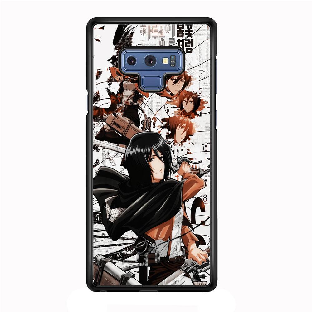 Mikasa Ackerman Shingeki no Kyojin Samsung Galaxy Note 9 Case-Plastic / Full Wrap (3D Case)-Xtracase