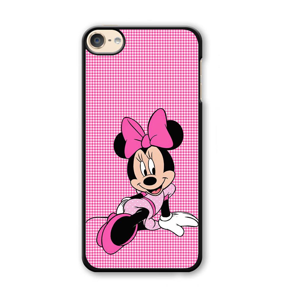 Minnie Mouse Pink Motive iPod Touch 6 Case-Plastic / Black (2D Case)-Xtracase