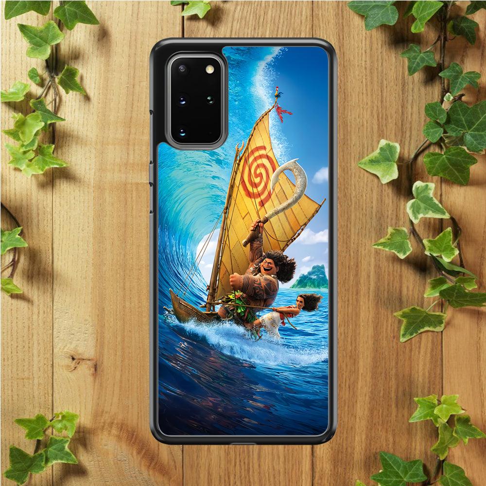 Moana Sailing on The Sea Samsung Galaxy S20 Plus Case-Rubber / White (2D Case)-Xtracase