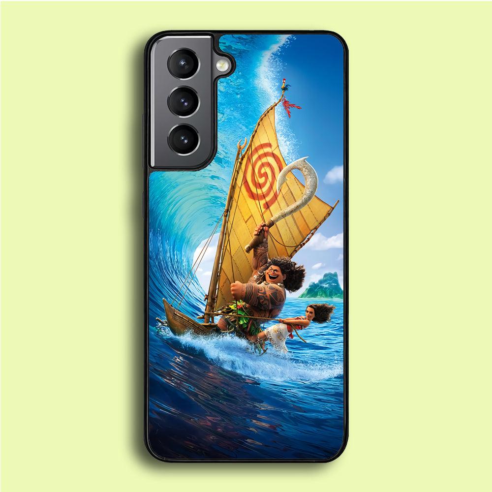 Moana Sailing on The Sea Samsung Galaxy S21 Plus Case-Plastic / Full Wrap (3D Case)-Xtracase