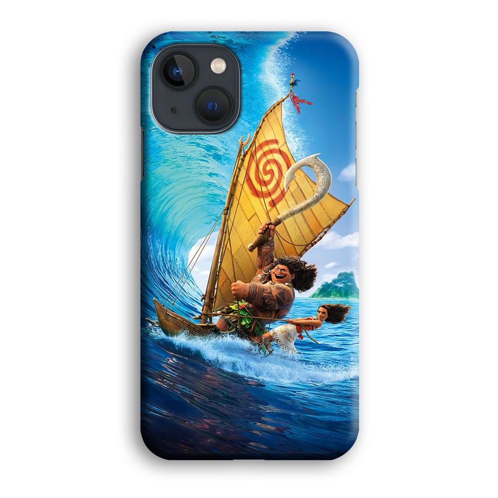 Moana Sailing on The Sea iPhone 13 Mini Case-Plastic / Full Wrap (3D Case)-Xtracase