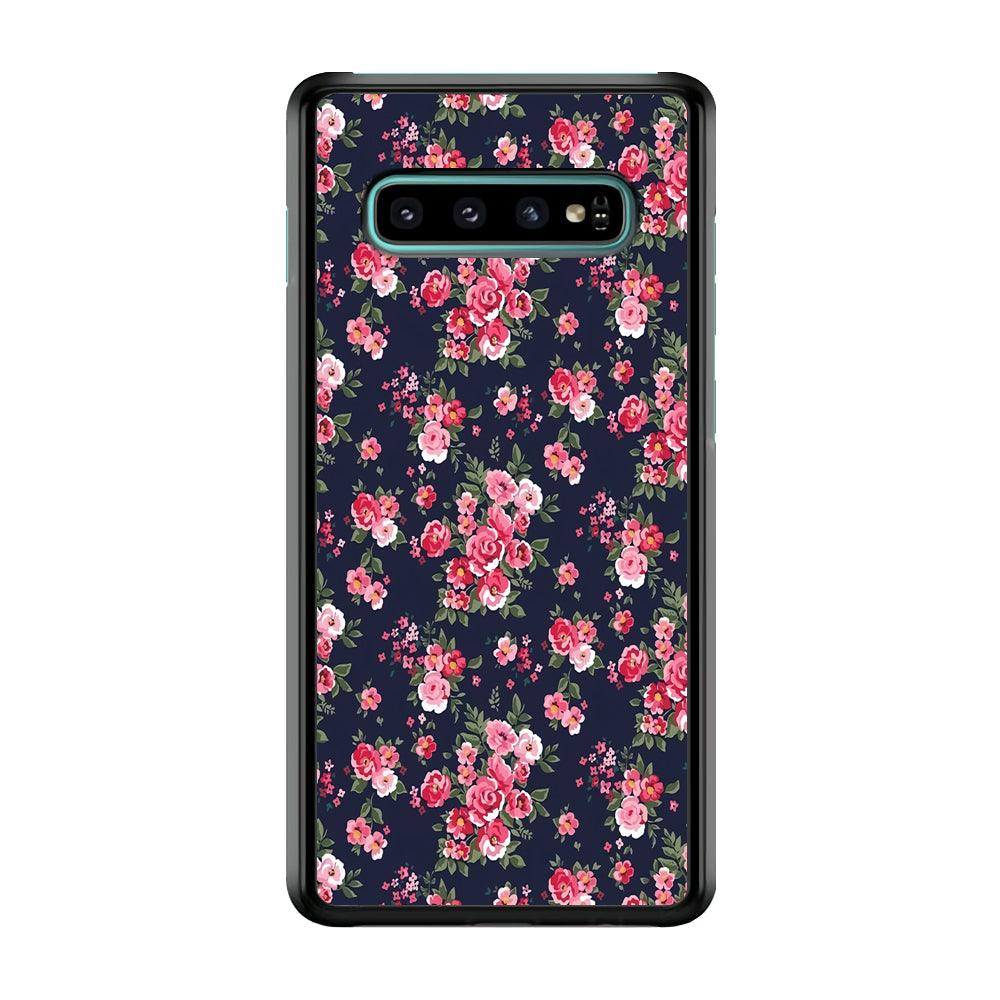 Motif Beautiful Flower 002 Samsung Galaxy S10 Case-Plastic / Full Wrap (3D Case)-Xtracase