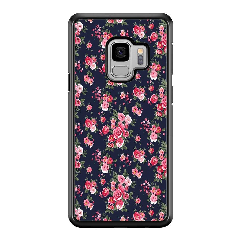 Motif Beautiful Flower 002 Samsung Galaxy S9 Case-Plastic / Full Wrap (3D Case)-Xtracase