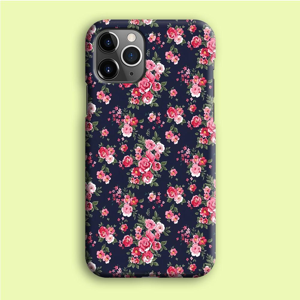 Motif Beautiful Flower 002 iPhone 12 Pro Case-Plastic / Full Wrap (3D Case)-Xtracase