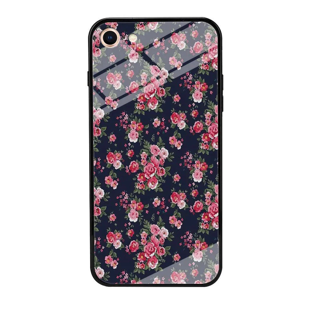 Motif Beautiful Flower 002 iPhone 8 Case-Tempered Glass Case-Xtracase