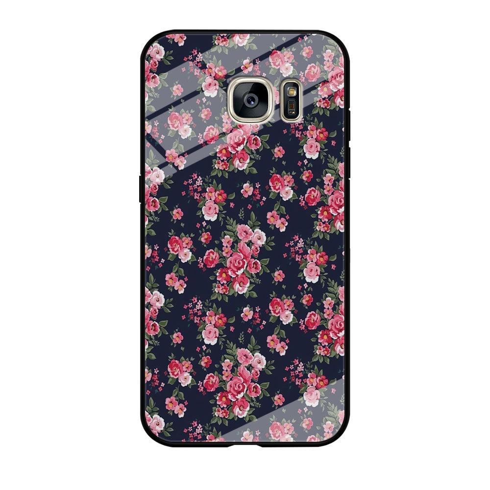 Motif Beautiful Flower 002 Samsung Galaxy S7 Edge Case-Tempered Glass Case-Xtracase