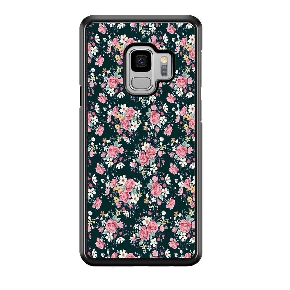 Motif Beautiful Flower 003 Samsung Galaxy S9 Case-Plastic / Full Wrap (3D Case)-Xtracase