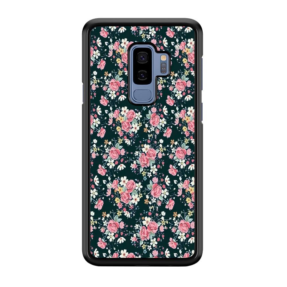 Motif Beautiful Flower 003 Samsung Galaxy S9 Plus Case-Plastic / Full Wrap (3D Case)-Xtracase